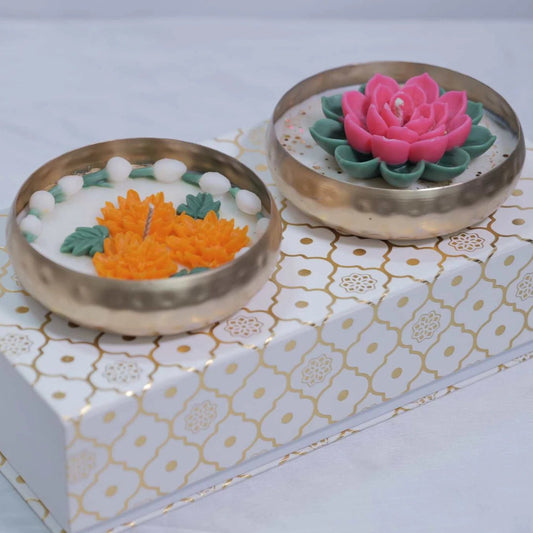Lotus and Mogra Candle