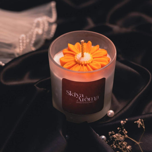 Daisy Flower Candle 