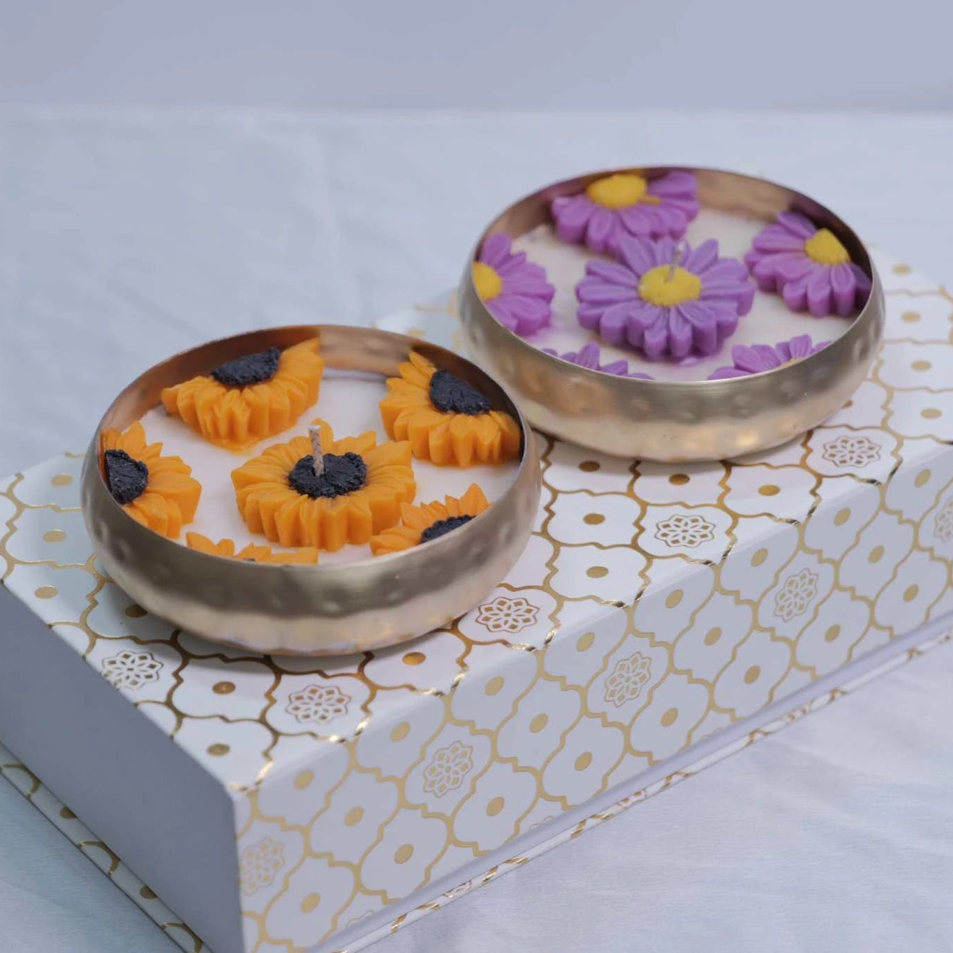 Sunflower and Daisy Candle