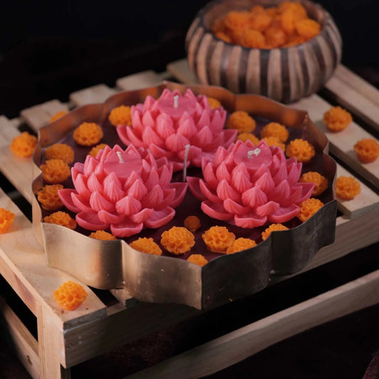 Lotus Urli Diwali Candle