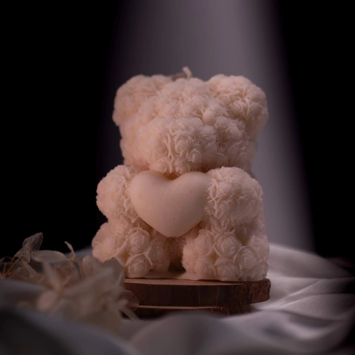 Heart Teddy Candle
