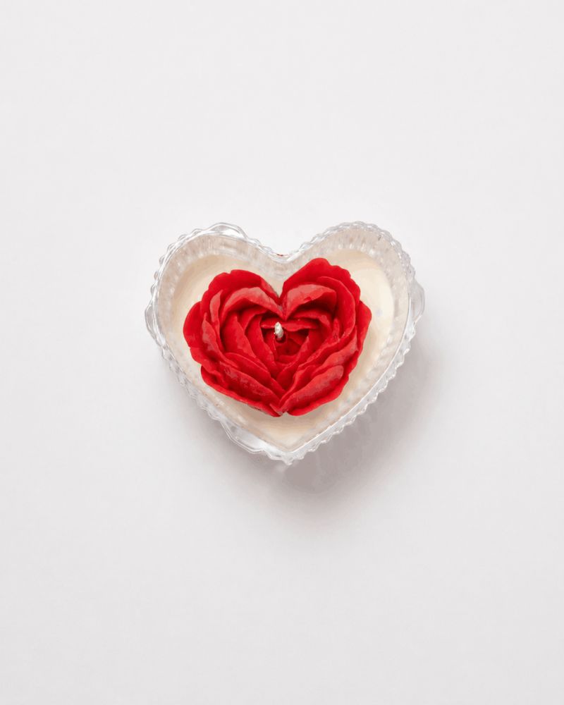 heart rose candle_2